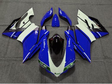 Großhandel Ducati 959 1299 Motorrad Verkleidung 2015-2020 - Blau Weiss Glanzendes Schwarz Unibat Flex-Box OEM Stil