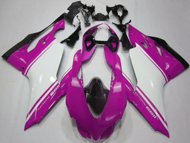 Großhandel Ducati 1199 Motorrad Verkleidung 2011-2014 - Rosa Weiss Schwarz