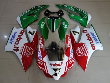 Großhandel Ducati 899 1199 Motorrad Verkleidung 2011-2014 - Weiss Rot Grun Fiamm 7