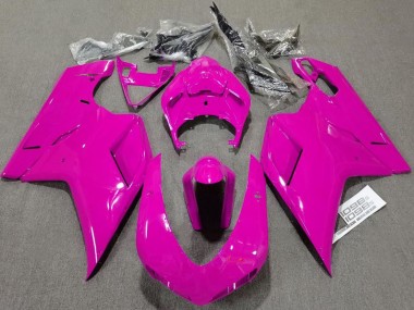 Großhandel Ducati 1098 Motorrad Verkleidung 2007-2014 - Glanzendes Rosa Schlichtes