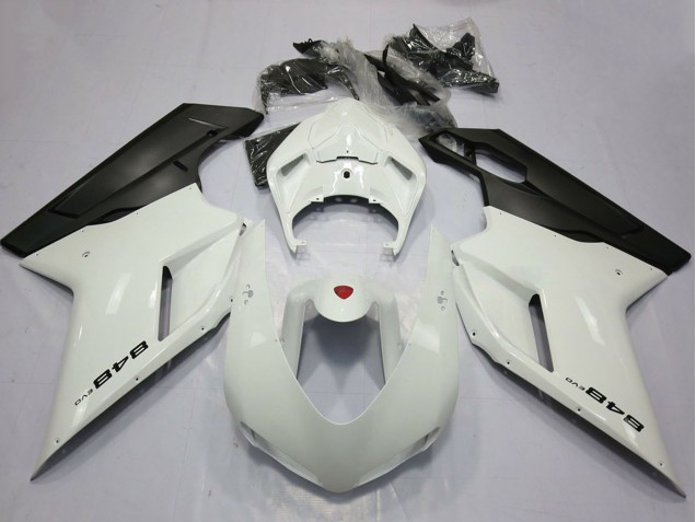 Großhandel Ducati 848 Motorrad Verkleidung 2007-2014 - Perl Weiss Matt Schwarz
