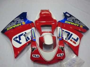 Großhandel Ducati 748 916 996 998 Motorrad Verkleidung 1993-2005 - Weiss Rot Blau Fila