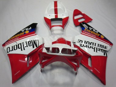 Großhandel Ducati 748 916 996 998 Motorrad Verkleidung 1993-2005 - Weiss Rot Glanzendes Schwarz Marlboro