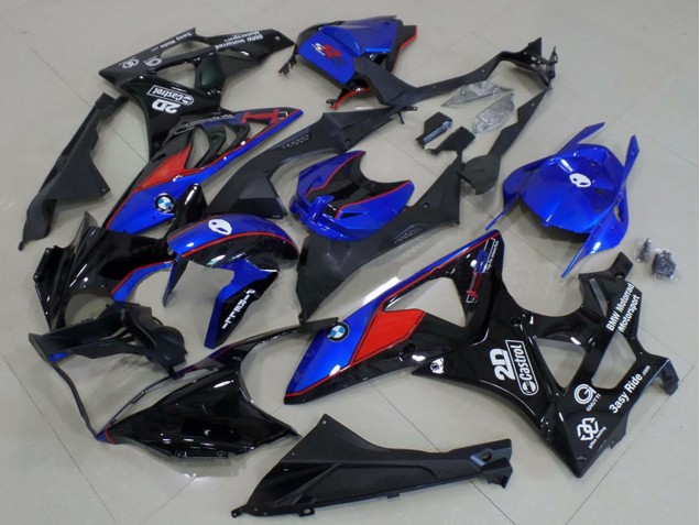 Großhandel BMW S1000RR Motorrad Verkleidung 2009-2014 - Blau Rot Glanzendes Schwarz Castrol