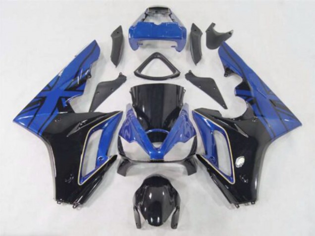 Großhandel Triumph Daytona 675 Motorrad Verkleidung 2006-2008 - Blau Glanzendes Schwarz