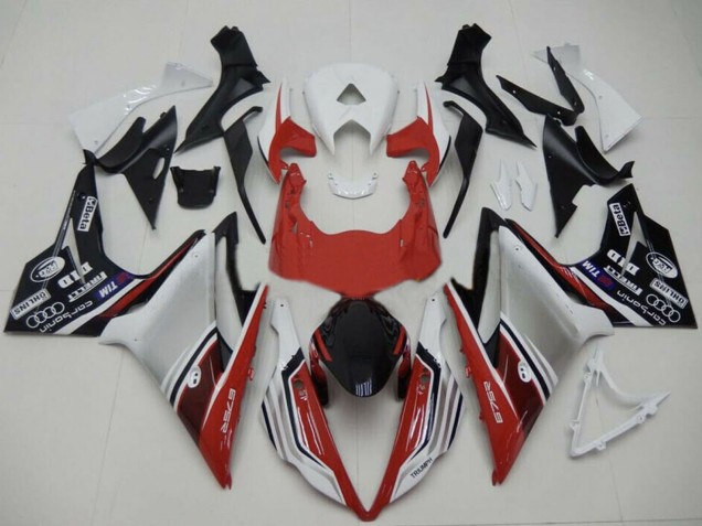 Großhandel Triumph Daytona 675 Motorrad Verkleidung 2013-2016 - Weiss Rot Silber Glanzendes Schwarz