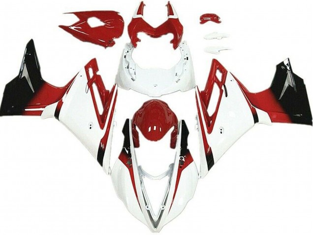 Großhandel Triumph Daytona 675 Motorrad Verkleidung 2013-2016 - Weiss Rot Glanzendes Schwarz