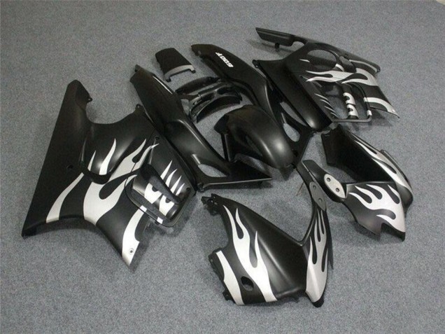 Großhandel Honda CBR600 F3 Motorrad Verkleidung 1995-1996 - Weiss Matt Schwarz Flamme