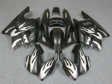 Großhandel Honda CBR600 F3 Motorrad Verkleidung 1995-1996 - Weiss Matt Schwarz Flamme