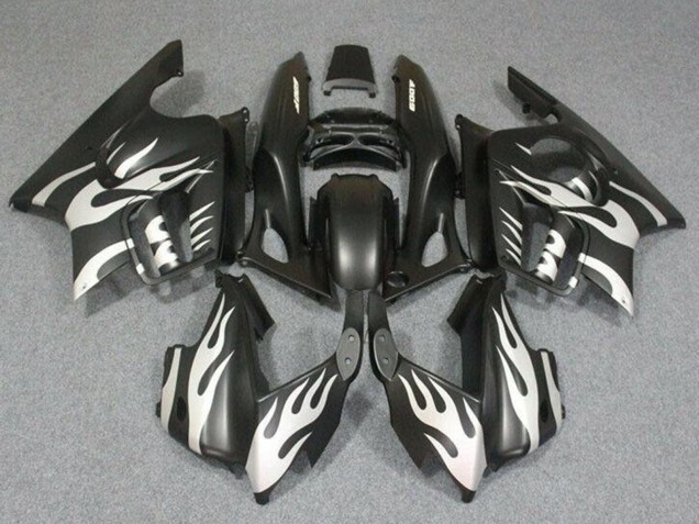 Großhandel Honda CBR600 F3 Motorrad Verkleidung 1995-1996 - Weiss Matt Schwarz Flamme
