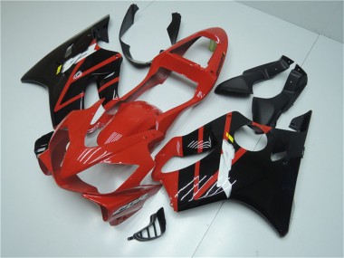 Großhandel Honda CBR600 F4i Motorrad Verkleidung 2001-2003 - Rot Glanzendes Schwarz