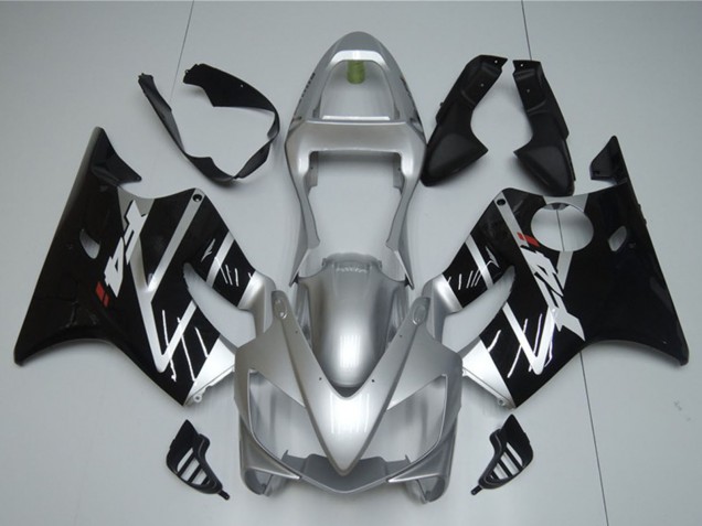 Großhandel Honda CBR600 F4i Motorrad Verkleidung 2001-2003 - Silber Glanzendes Schwarz