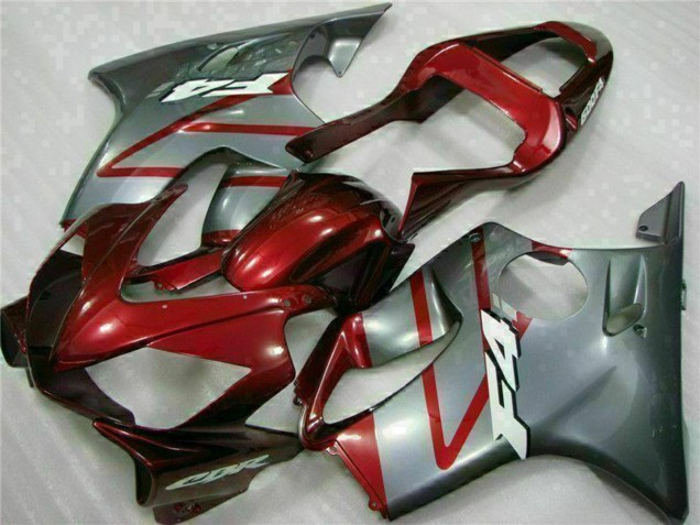 Großhandel Honda CBR600 F4i Motorrad Verkleidung Kit 2001-2003 - Silber Rot
