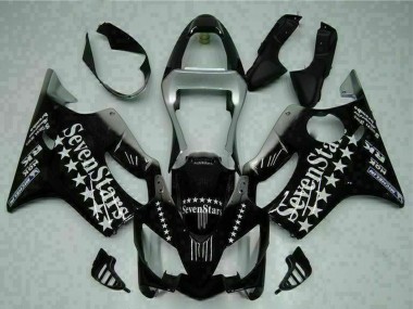 Großhandel Honda CBR600 F4i Motorrad Verkleidung 2001-2003 - Glanzendes Schwarz Silber SevenStars