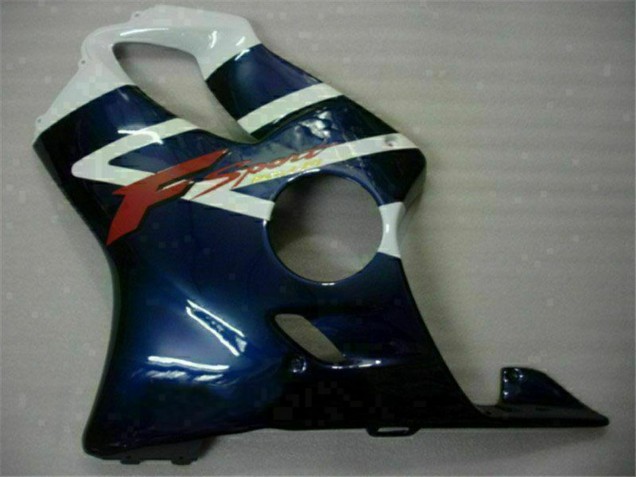 Großhandel Honda CBR600 F4i Motorrad Verkleidung 2001-2003 - Weiss Blau Schwarz Streifen