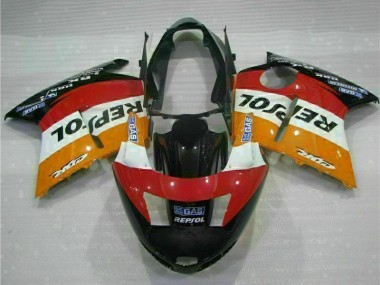 Großhandel Honda CBR1100XX Blackbird Motorrad Verkleidung 1996-2007 - Orange Weiss Rot Glanzendes Schwarz Repsol