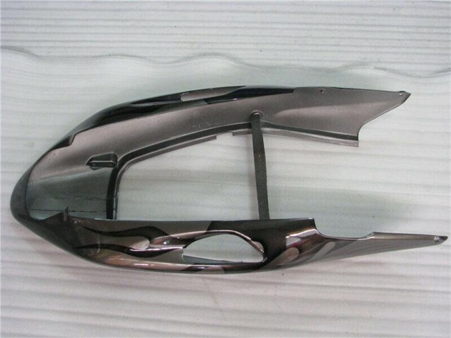 Großhandel Honda CBR1100XX Blackbird Motorrad Verkleidung 1996-2007 - Glanzendes Schwarz Silber Flamme