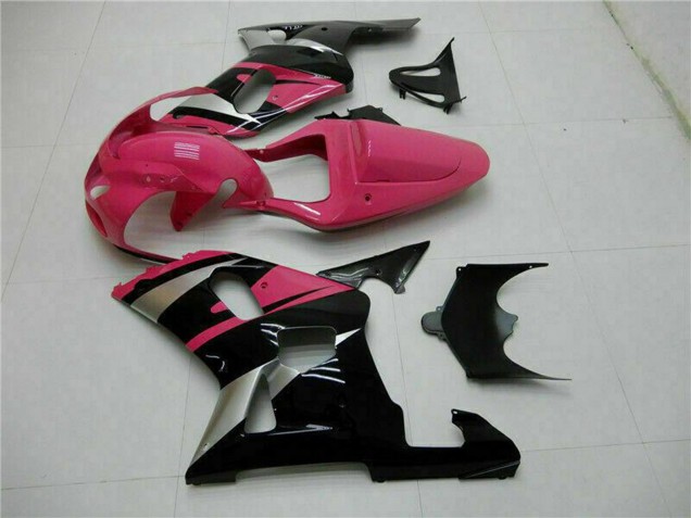 Großhandel Suzuki GSXR 600/750 Motorrad Verkleidung 2001-2003 - Rosa Silber Glanzendes Schwarz