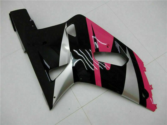 Großhandel Suzuki GSXR 600/750 Motorrad Verkleidung 2001-2003 - Rosa Silber Glanzendes Schwarz