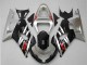 Großhandel Suzuki GSXR 600/750 Motorrad Verkleidung 2001-2003 - Silber Glanzendes Schwarz Rot