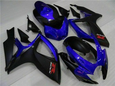 Großhandel Suzuki GSXR 600/750 Motorrad Verkleidung 2006-2007 - Blau Matt Schwarz Rot