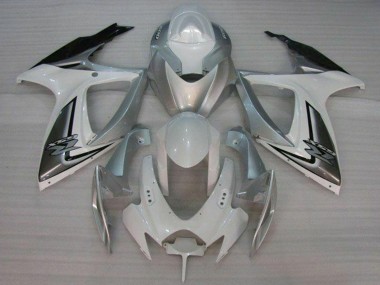 Großhandel Suzuki GSXR 600/750 Motorrad Verkleidung 2006-2007 - Weiss Silber