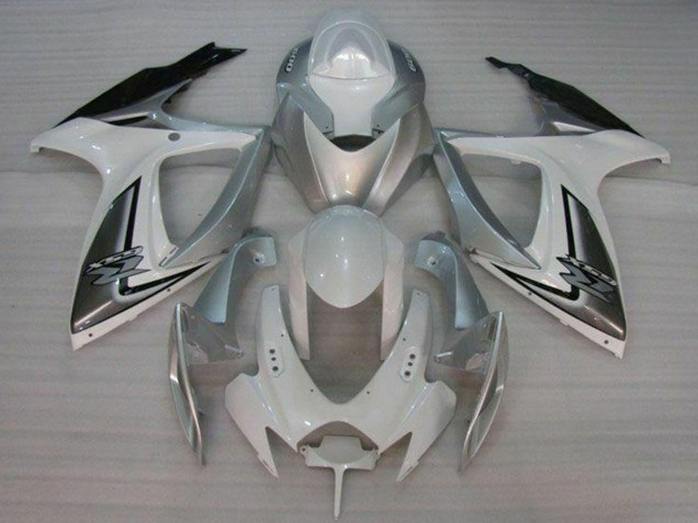Großhandel Suzuki GSXR 600/750 Motorrad Verkleidung 2006-2007 - Weiss Silber