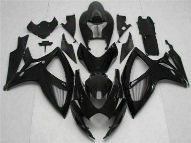 Großhandel Suzuki GSXR 600/750 Motorrad Verkleidung Kit 2006-2007 - Glanzendes Schwarz