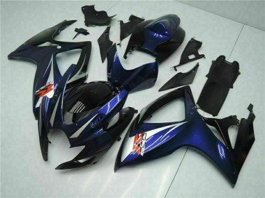 Großhandel Suzuki GSXR 600/750 Motorrad Verkleidung 2006-2007 - Glanzendes Schwarz Blau