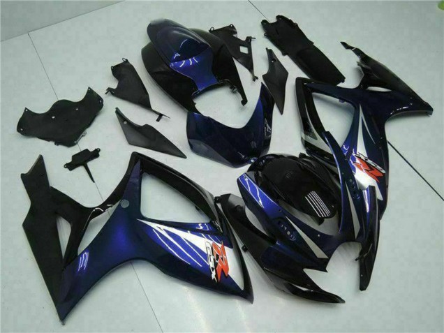 Großhandel Suzuki GSXR 600/750 Motorrad Verkleidung 2006-2007 - Glanzendes Schwarz Blau