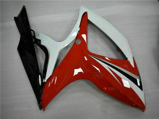 Großhandel Suzuki GSXR 600/750 Motorrad Verkleidung 2006-2007 - Weiss Rot Glanzendes Schwarz Streifen