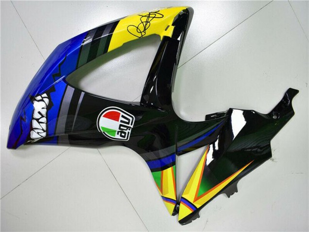 Großhandel Suzuki GSXR 600/750 Motorrad Verkleidung 2008-2010 - Blau Gelb Hai