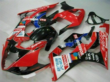 Großhandel Suzuki GSXR 1000 Motorrad Verkleidung 2003-2004 - Rot Schwarz Blau Yoshimura