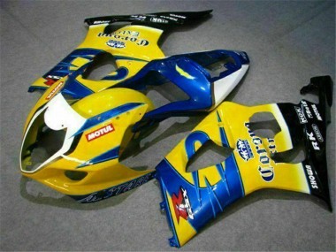 Großhandel Suzuki GSXR 1000 Motorrad Verkleidung 2003-2004 - Gelb Blau Weiss Rot Corona Motul