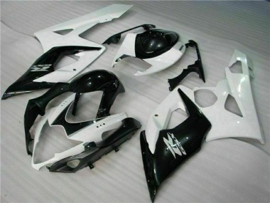 Großhandel Suzuki GSXR 1000 Motorrad Verkleidung 2005-2006 - Weiss Glanzendes Schwarz