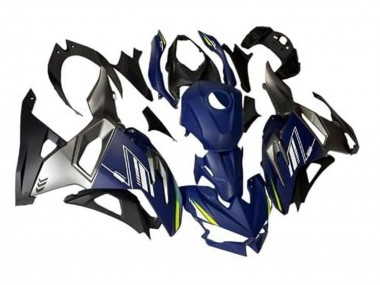 Großhandel Kawasaki Ninja 500 EX500R Motorrad Verkleidung 2024-2025 - Blau Weiss Gelb Silber Schwarz
