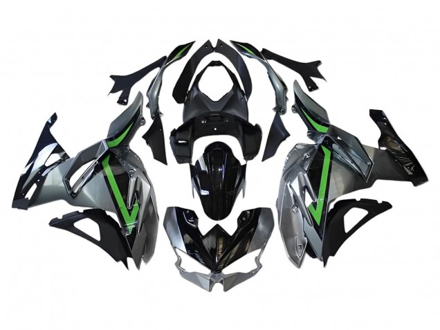 Großhandel Kawasaki Ninja 500 EX500R Motorrad Verkleidung 2024-2025 - Grau Grun Schwarz