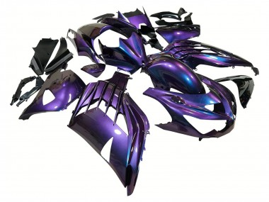 Großhandel Kawasaki ZX14R ZZR1400 Motorrad Verkleidung 2012-2024 - Chameleon Blau Lila