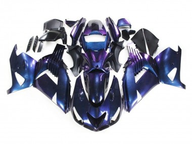 Großhandel Kawasaki ZX14R ZZR1400 Motorrad Verkleidung 2006-2011 - Chameleon Blau Lila
