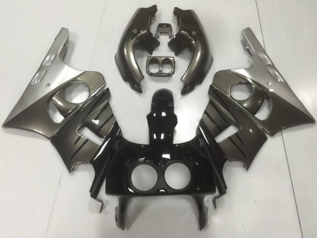 Großhandel Honda CBR400RR NC29 Motorrad Verkleidung 1990-1999 - Silber Grau Glanzendes Schwarz