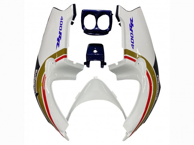 Großhandel Honda CBR400RR NC29 Motorrad Verkleidung 1990-1999 - Weiss Gold Rot Dunkel Blau Rothmans