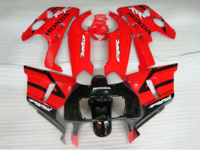 Großhandel Honda CBR400RR NC29 Motorrad Verkleidung 1990-1999 - Rot Glanzendes Schwarz Fireblade