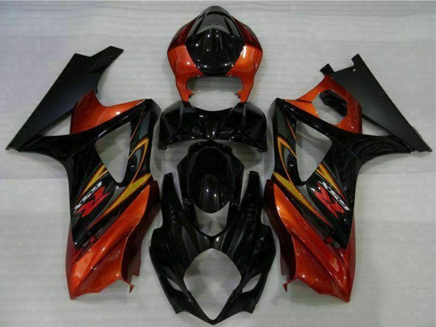 Großhandel Suzuki GSXR 1000 Motorrad Verkleidung 2007-2008 - Schwarz Orange