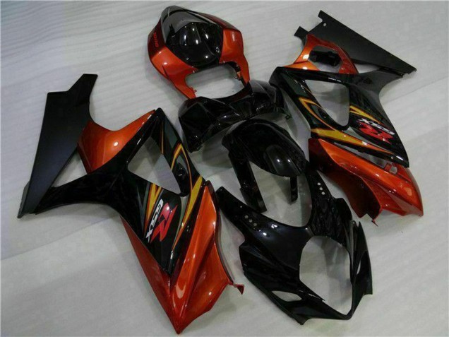 Großhandel Suzuki GSXR 1000 Motorrad Verkleidung 2007-2008 - Schwarz Orange