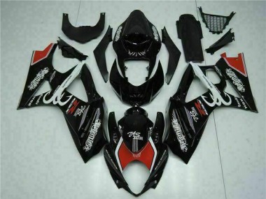 Großhandel Suzuki GSXR 1000 Motorrad Verkleidung 2007-2008 - Glanzendes Schwarz Rot Weiss