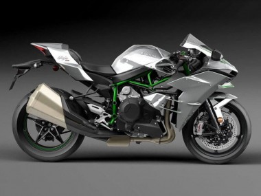 Großhandel Kawasaki Ninja H2 Motorrad Verkleidung 2015-2022 - Silber
