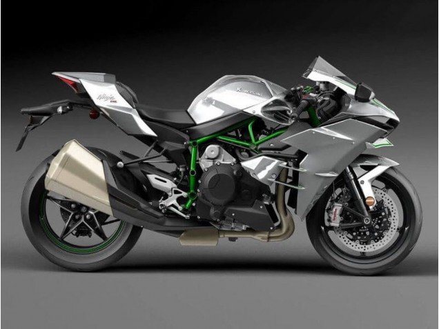 Großhandel Kawasaki Ninja H2 Motorrad Verkleidung 2015-2022 - Silber