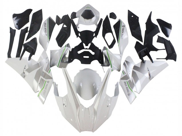 Großhandel Kawasaki Ninja H2 Motorrad Verkleidung 2015-2022 - Weiss Silber Grun