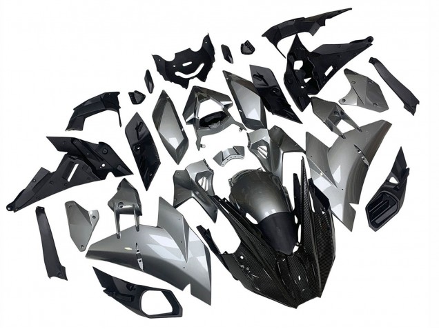 Großhandel Kawasaki Ninja H2 Motorrad Verkleidung 2015-2022 - Silber Schwarz Carbonfaser