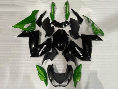Großhandel Kawasaki Z250/Z300 Motorrad Verkleidung 2015-2016 - Grun Glanzendes Schwarz